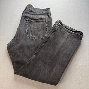 Gap Jeans Standard Fit 1969 Denim Straight Leg 35x32 (FIT 34x30) Black Classic
